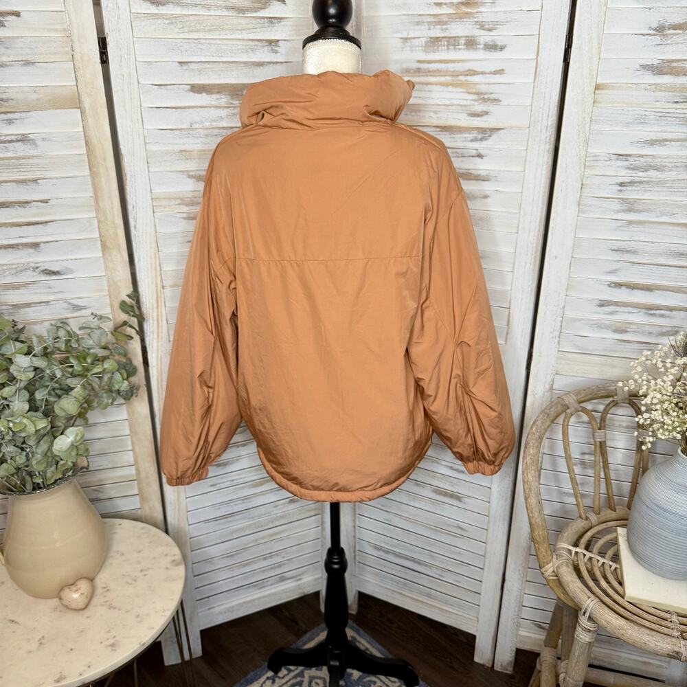 WE THE FREE PEOPLE Women's XS Oversized Duvet Bomber Jacket Doe Peach FLAW - Picture 11 of 13